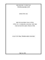 Một số giải pháp tăng cường công tác xã hội hóa giáo dục tiểu học ở huyện hương khê, tỉnh hà tĩnh    