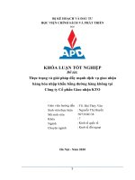 Thực trạng và giải pháp đẩy mạnh dịch vụ giao nhận hàng hóa nhập khẩu bằng đường hàng không tại công ty cổ phần giao nhận KTO 