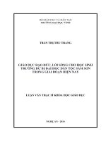 Giáo dục đạo đức, lối sống cho học sinh trường dự bị đại học dân tộc sầm sơn trong giai đoạn hiện nay 