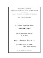 Tài liệu Tiếp Thị Địa Phương Tỉnh Bến Tre