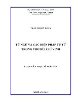 Từ ngữ và các biện pháp tu từ trong thơ bùi chí vinh    