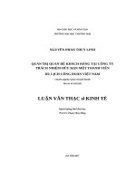 Quản trị quan hệ khách hàng tại công ty TNHH MTV du lịch công đoàn việt nam 