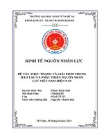 TIỂU LUẬN THỰC TRẠNG NGUỒN NHÂN LỰC VÀ GIẢI PHÁP
