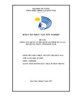 Công tác quản lý hộ tịch tại ủy ban nhân dân xã ya ly, huyện sa thầy, tỉnh kon tum   