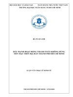 Đẩy mạnh hoạt động thanh toán không dùng tiền mặt trên địa bàn thành phố hồ chí minh  luận văn thạc sĩ tài chính ngân hàng 