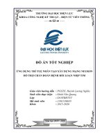 ỨNG DỤNG TRÍ TUỆ NHÂN tạo xây DỰNG MẠNG NEURON hố TRỢ CHẨN đoán BỆNH rối LOẠN NHỊP TIM 