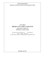 GIÁO TRÌNH SỬA CHỮA GẦM Ô TÔ