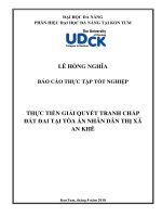 Thực tiễn giải quyết tranh chấp đất đai tại tòa án nhân dân thị xã an khê   