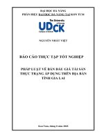 Pháp luật về bán đấu giá tài sản  thực trạng áp dụng trên địa bàn tỉnh gia lai 