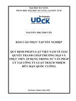 Quy định pháp luật việt nam về giải quyết tranh chấp thương mại và thực tiễn áp dụng trong tư vấn pháp lý tại công ty luật tnhh quốc cường   