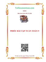 Phieu bai tap tuan mon toan lop 9