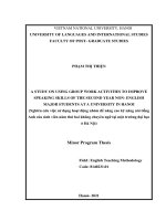 A study on using group work activities to improve speaking skills of the second year non  english major students at a university in hanoi 
