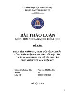 PHÂN TÍCH NHỮNG SỰ THAY ĐỔI CỦA GIAI CẤP CÔNG NHÂN HIỆN NAY SO VỚI THỜI ĐẠI CỦA C.MÁC VÀ ANGGHEN. LIÊN HỆ VỚI GIAI CẤP CÔNG NHÂN VIỆT NAM HIỆN NAY