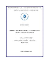 Nhân tố tác động đến nợ xấu của các ngân hàng thương mại cổ phần việt nam  khóa luận đại học chuyên ngành tài chính   ngân hàng 