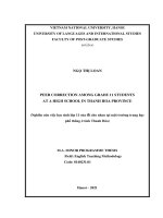 Peer correction among grade 11 students at a high school in thanh hoa province 