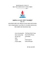 Giải pháp thúc đẩy dịch vụ giao nhận hàng hóa xuất nhập khẩu tại công ty cổ phần hàng hải tiêu điểm chi nhánh hà nội 