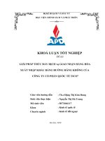 Giải pháp thúc đẩy dịch vụ giao nhận hàng hóa xuất nhập khẩu bằng đường hàng không của công ty cổ phần quốc tế TICO 