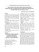 Thực trạng tuân thủ sử dụng thuốc ngoại trú ở bệnh nhân đợt cấp bệnh phổi tắc nghẽn mãn tính điều trị tại Bệnh viện Việt Tiệp năm 2019-2020