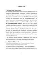 Solutions to enhance competitiveness of truong giang trading and service limited liability company 