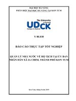 Quản lý nhà nước về hộ tịch tại ủy ban nhân dân xã ia chim, thành phố kon tum   