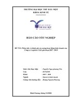 Phân tích và đánh giá các mảng hoạt động kinh doanh của công ty logistics ui giai đoạn 2017   2020  