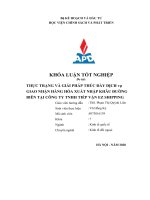 Thực trạng và giải pháp thúc đẩy dịch vụ giao nhận hàng hóa xuất nhập khẩu đường biển tại công ty TNHH tiếp vận EZ shipping 