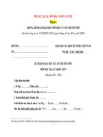 Phụ lục I, II, III môn địa lý lớp 9 cv 5512 ( chuẩn, chi tiết)