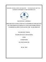 Research on satisfaction of customers on the quality of consumer loan service in vietnam international commercial joint strock bank VIB ba ria branch 