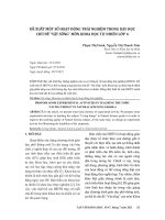 Đề xuất một số hoạt động trải nghiệm trong dạy học chủ đề “Vật sống” môn Khoa học tự nhiên lớp 6