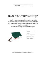 báo cáo tốt nghiệp: thực trạng hoạt động cho vay sản xuất kinh doanh dành cho khách hàng cá nhân tại ngân hàng