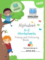 Alphabet a z worksheets coloring and tracing