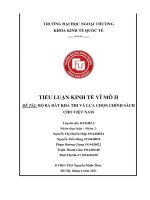 Tiểu luận kinh tế vĩ mô 2: Bộ ba bất khả thi và lựa chọn chính sách cho Việt Nam