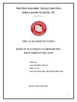 Tiểu luận Kinh tế vĩ mô 2 FTU: Kinh tế tuần hoàn và định hướng phát triển ở Việt Nam