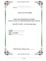 báo cáo tốt nghiệp: phân tích tình hình tài chính công ty cổ phần sách và thiết bị trường học TP HCM