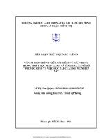 VẤN đề BIỆN CHỨNG GIỮA cái RIÊNG và cái CHUNG TRONG TRIẾT học MAC  LENIN và ý NGHĨA của nó đối với CUỘC SỐNG và VIỆC học tập của SINH VIÊN HIỆN NAY 