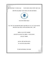 Các yếu tố ảnh hưởng đến lợi nhuận của các ngân hàng thương mại việt nam giai đoạn 2012   2017  luận văn thạc sĩ tài chính ngân hàng 