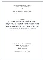 TƯ TƯỞNG hồ CHÍ MINH về đạo đức  THỰC TRẠNG, NGUYÊN NHÂN và GIẢI PHÁP NÂNG CAO đạo đức CHO THANH NIÊN VIỆT NAM HIỆN NAY  LIÊN hệ bản THÂN 