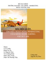 TIỂU LUẬN TÌM HIỂU HOẠT ĐỘNG MARKETING CỦA HÃNG HÀNG KHÔNG VIETJET AIR