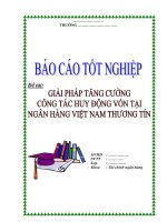 31  báo cáo tốt nghiệp: giải pháp tăng cường công tác huy động vốn tại ngân hàng việt nam thương tín