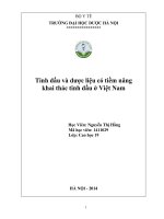 Tài liệu Bài tiểu luận Tinh dầu và dược liệu có tiềm năng khai thác tinh dầu ở Việt Nam