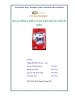 TIỂU LUẬN HOẠT ĐỊNH CHIẾN LƯỢC PR CHO SẢN PHẨM OMO