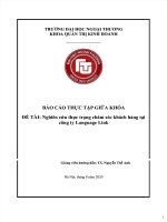 Nghiên cứu thực trạng chăm sóc khách hàng tại công ty language link