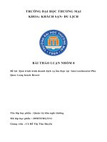 (Bài thảo luận khu nghỉ dưỡng) Quá trình kinh doanh dịch vụ ẩm thực tại Intercontinental Phu Quoc Long beach Resort