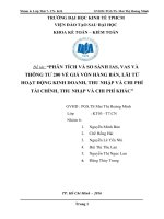 PHÂN TÍCH VÀ SO SÁNH IAS, VAS VÀ THÔNG TƯ 200 VỀ GIÁ VỐN HÀNG BÁN , LÃI TƯ HOẠT ĐỘNG KINH DOANH , THU NHẬP VÀ CHI PHÍ TÀI CHÍNH