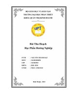 Tiểu luận học phần hướng nghiệp kỹ năng sống