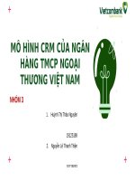 Tiểu luận Mô hình CRM của ngân hàng TMCP ngoại thương Việt Nam