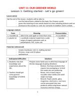 TIẾNG ANH 6 GLOBAL SUCCESS_KẾ HOẠCH BÀI DẠY- UNIT 11