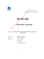 Tài liệu Bài tiểu luận Vi điều khiển 8051 điều khiển động cơ DC bằng xung PWM