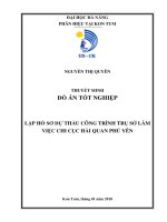 Lập hồ sơ dự thầu công trình trụ sở làm việc chi cục hải quan phú yên   
