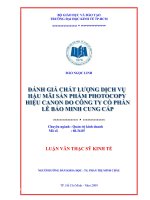 Tài liệu Đánh Giá Chất Lượng Dịch Vụ Hậu Mãi Sản Phẩm Photocopy